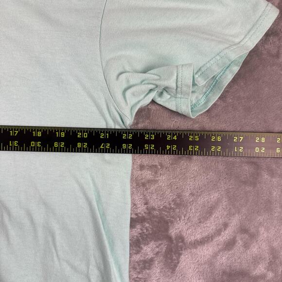 Quiksilver Wave Logo Surf Surfing T-Shirt Mint Green Vintage Style Size Large - Picture 5 of 7